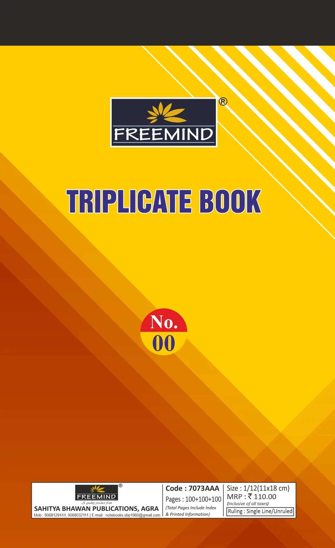 NON NRI-Duplicate/ Triplicate Book-Single Line/Unruled-100+100+100