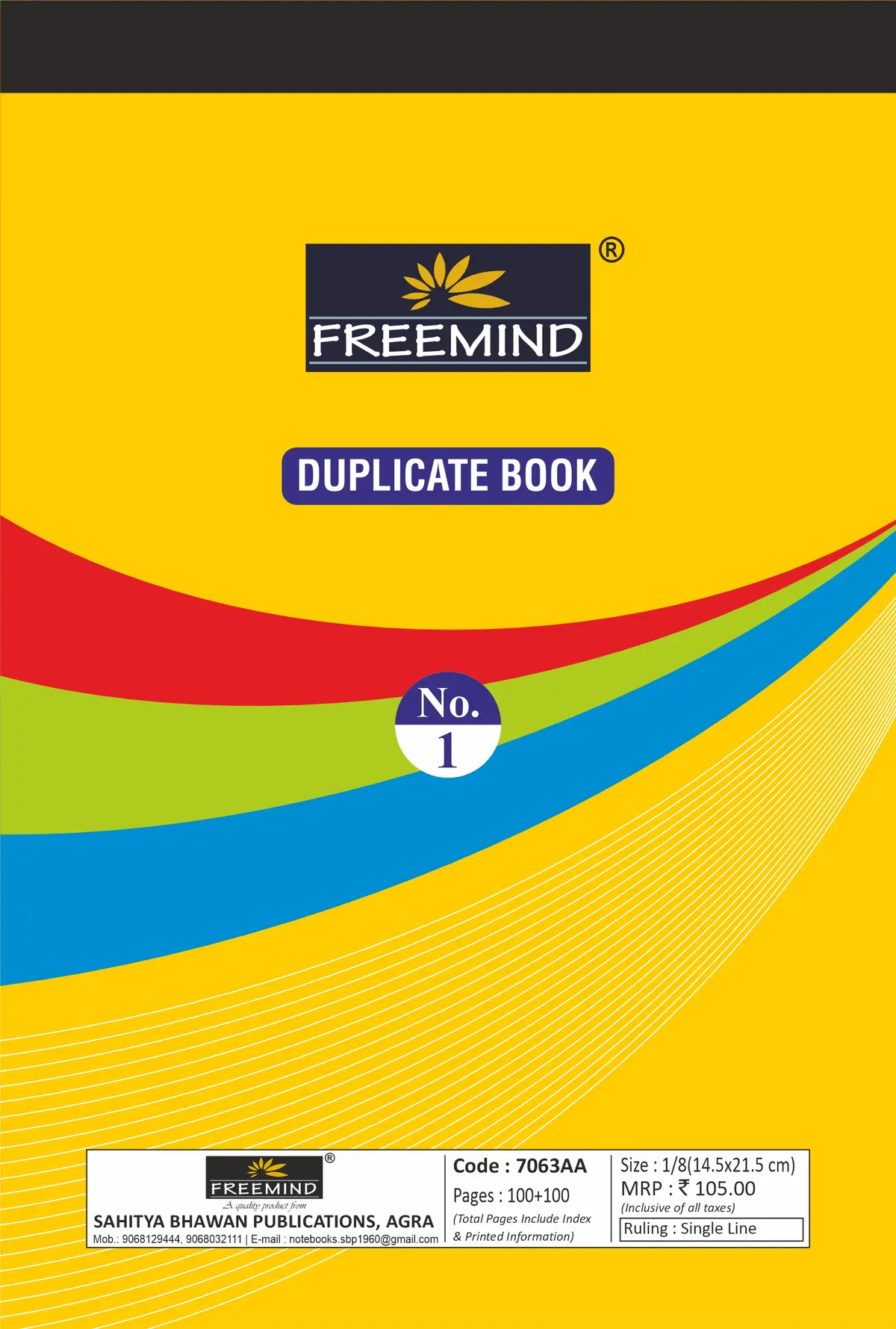 NON NRI-Duplicate/ Triplicate Book-Single Line/Unruled-100+100